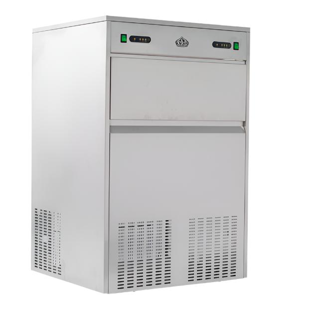 KRD ice machine with sleek design, ideal for restaurants and bars, promoting efficient ice production and fast service.