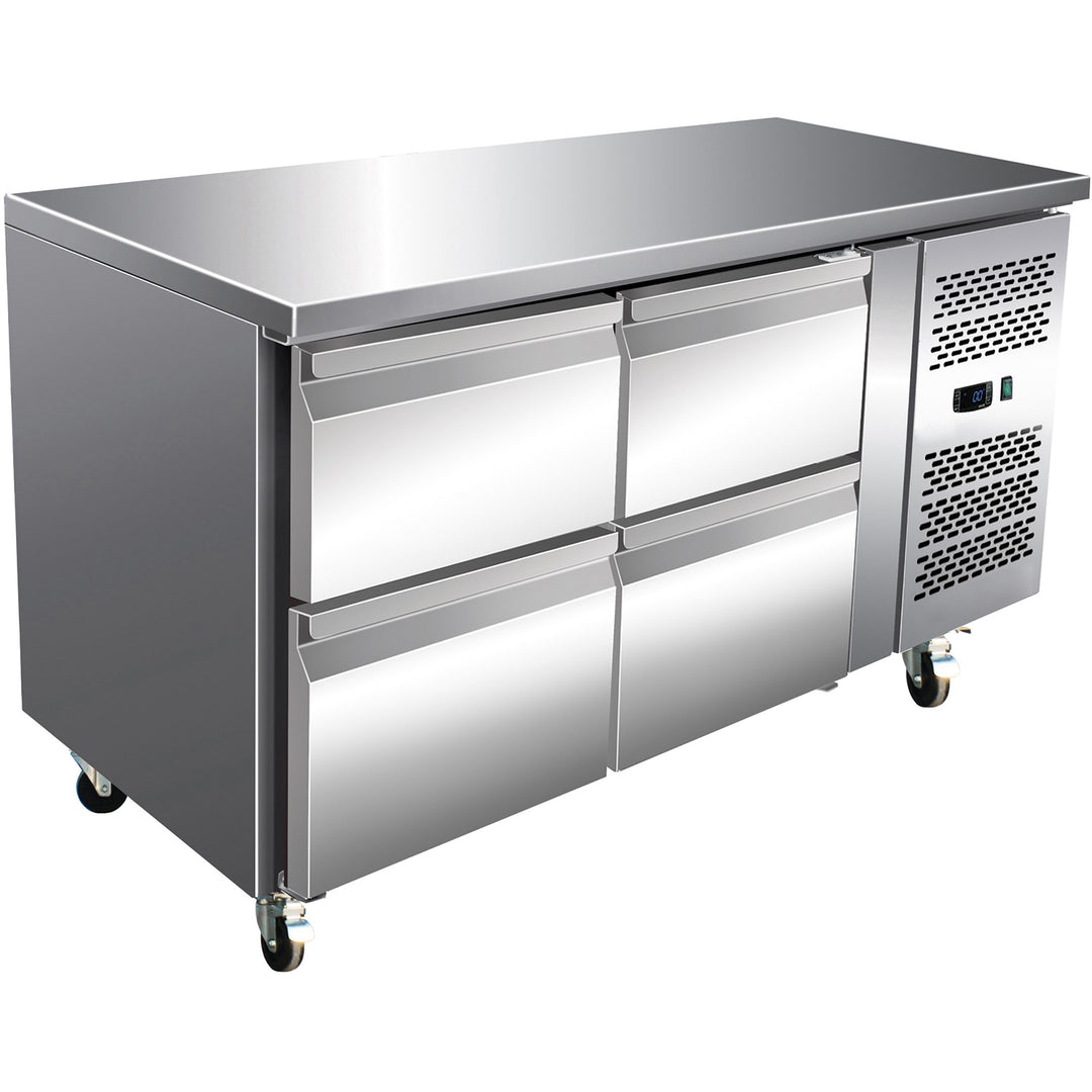 KRD Commercial Refrigerated Counter 4 drawers Depth 700mm 314 Litres