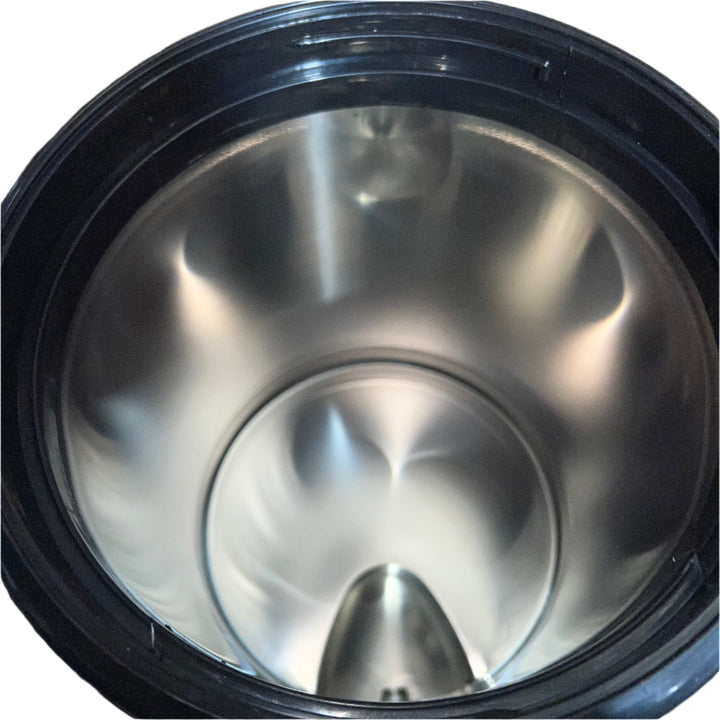 Interior view of KRD 6 litre stainless steel beverage dispenser highlighting double wall construction.