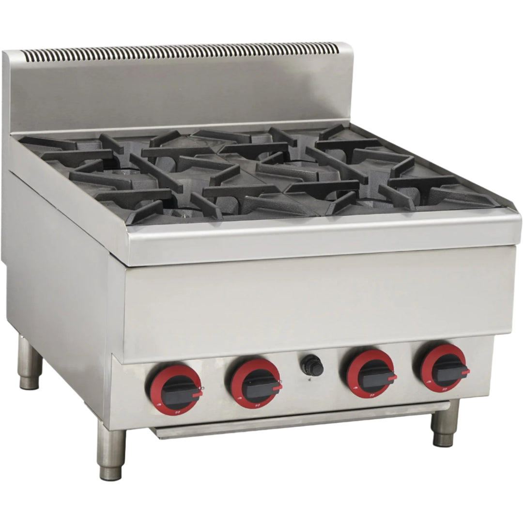 KRD Professional Gas Hotplate Cooker 4 Burners 24kW Countertop 6GTR4