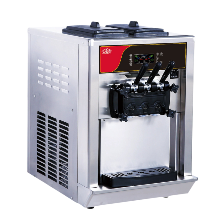KRD Three Flavour Soft Serve Ice Cream & Frozen Yoghurt Machine With Air Pump Function 18-26L/H