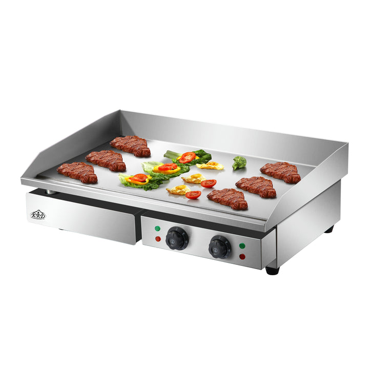 KRD Commercial Griddle Smooth Chrome Plate 730*470*240mm 4.4KW Electric EG820D