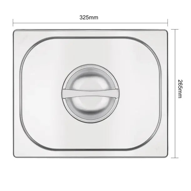 Stainless Steel Gastronorm Container Lid GN 1/2