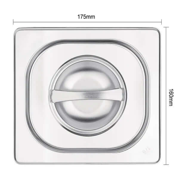 Stainless Steel Gastronorm Container Lid GN 1/6