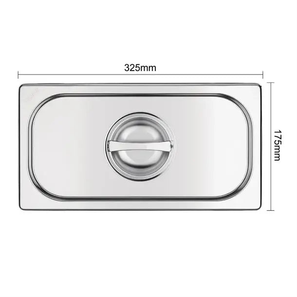 Stainless Steel Gastronorm Container Lid GN 1/3