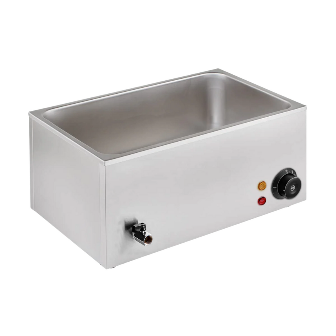 KRD Commercial Bain Marie GN1/1 0.6kW with Drain Tap Countertop M400
