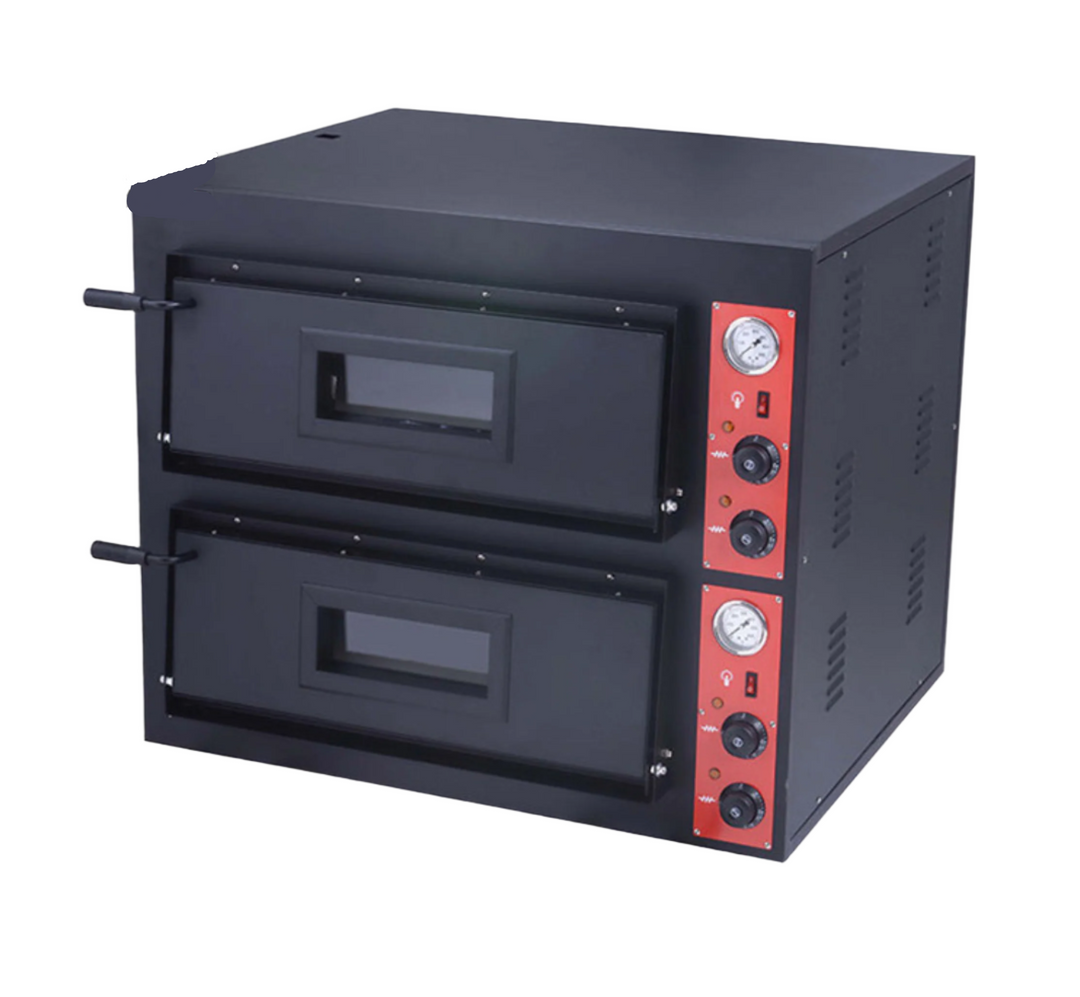 KRD Electric Pizza Oven Double Chamber 600 degrees Capacity 8 x 12" Pizzas 3N 380V HEP2