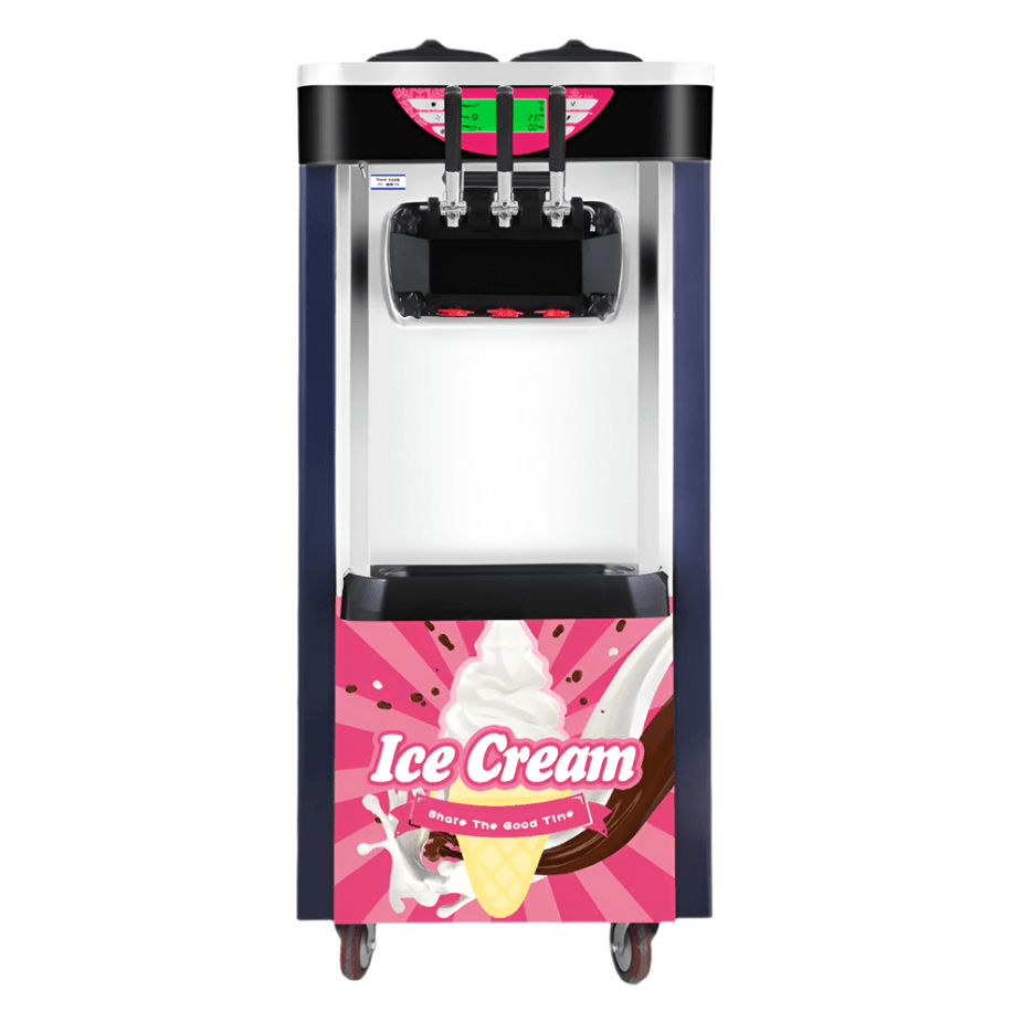 KRD Triple Head Soft Serve Ice Cream Machine & Frozen Yoghurt 20-25L/H KI208E