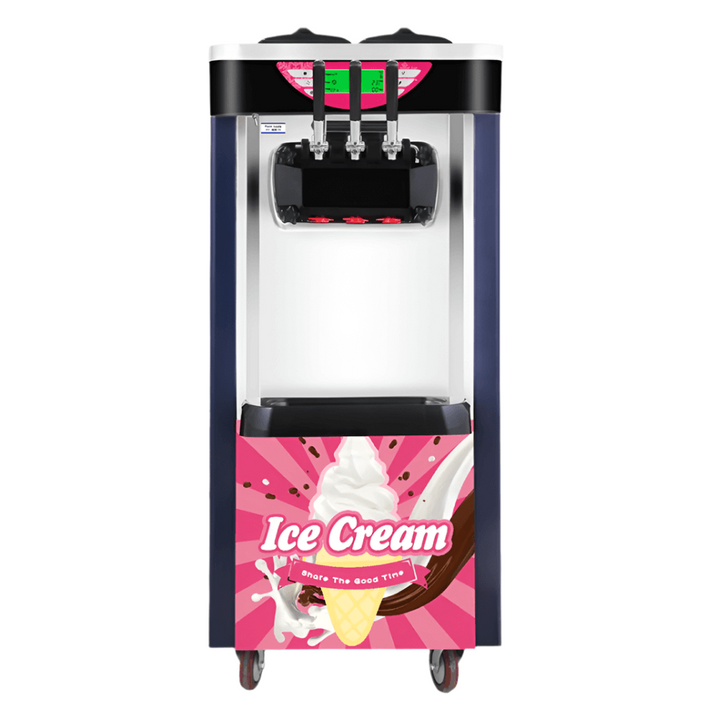 KRD Triple Head Soft Serve Ice Cream Machine & Frozen Yoghurt 20-25L/H KI208E