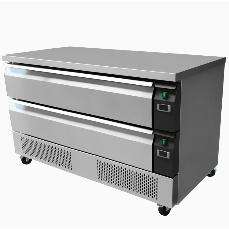 KRD FlexDrawer Counter Fridge & Freezer 1230x700x840mm 6xGN1/1 CBF122