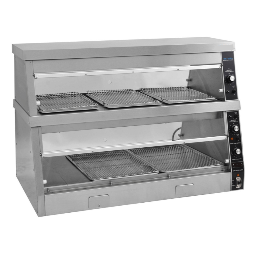 KRD Commercial Hot Chicken Warmer / Heated Display 2 Tier 1219x690x830mm HDS4