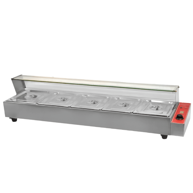 KRD Commercial Display Bain Marie Countertop GN1/2*3 GN1/3*3 1660mm
