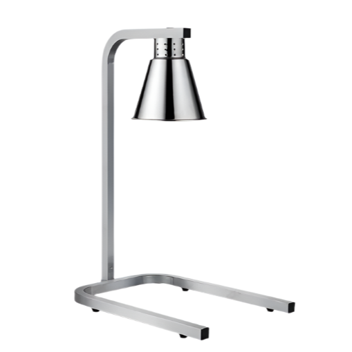 KRD Commercial Single Lamp Infrared Food Warmer with stainless steel design for efficient food heating.