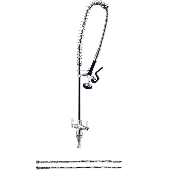 KRD Pre Rinse Spray Unit Deck mounted Double inlet Height 1000mm Stainless steel PR1108C