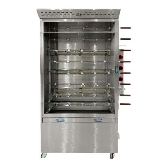KRD Commercial Gas Chicken Rotisserie Oven 8 spit 34-40 chickens CY8B