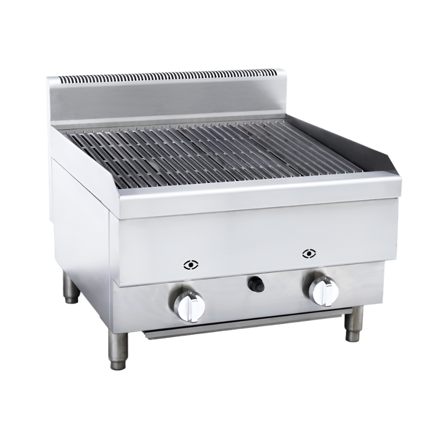 KRD Professional Gas Lavarock Chargrill 15kW Table Top 6GTRH60