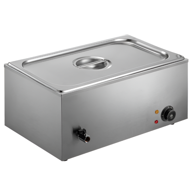 KRD Commercial Bain Marie GN1/1 0.6kW with Drain Tap Countertop M401