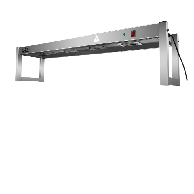 KRD Commercial Quartz Lamp Heating Gantry Single tier 1500mm FWL151 with stainless steel design and effective heating.
