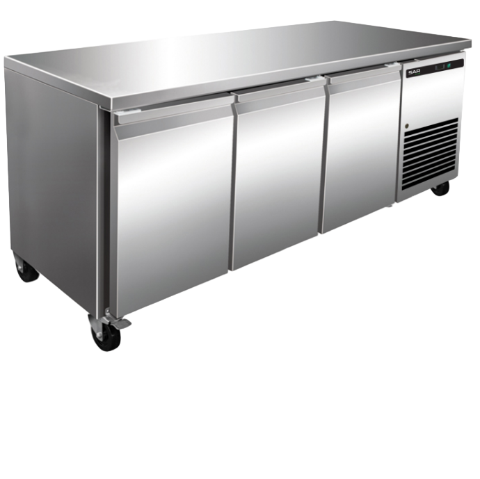 KRD Refrigerated Counter for Bakery 3 doors Depth 800mm 635 Litres PA3100TN