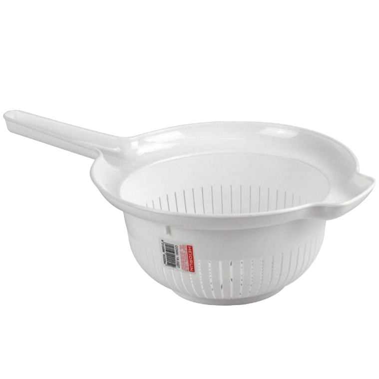 Deep Plastic Colander Food Strainer with Handle Diameter 24cm