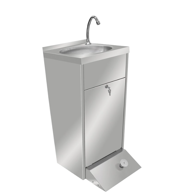 Commercial Hand Wash Sink Cabinet Stainless steel Pedal control ECSS445