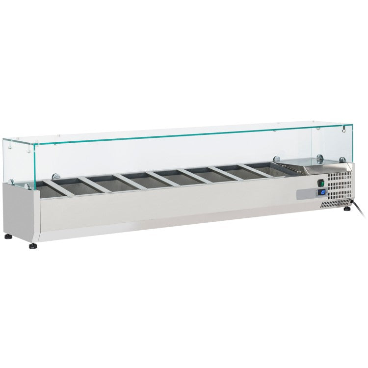 KRD Refrigerated Servery Prep Top 1800mm 9xGN1/4 Depth 330mm Salad bar VRX1833