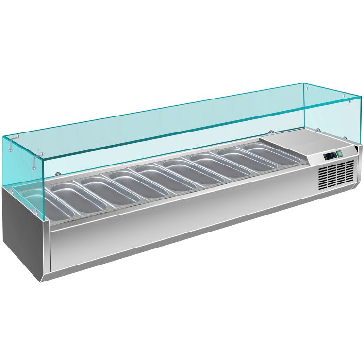KRD Refrigerated Servery Prep Top 2000mm 9xGN1/3 Depth 380mm Salad bar VRX2038