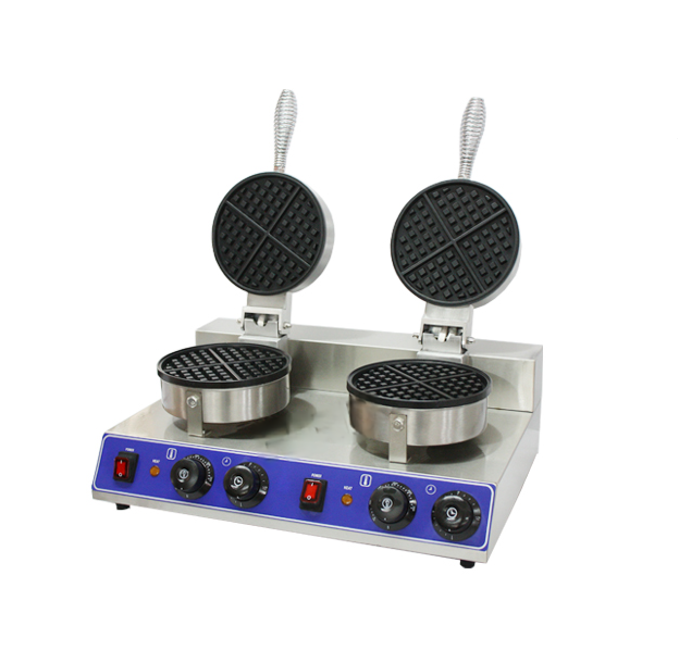 KRD Commercial Waffle maker Double Round 2000W