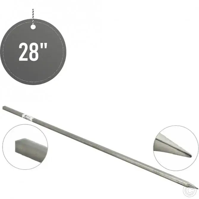 Barbecue BBQ Skewer / Kebab Stick 28" 6mm Rounded Back