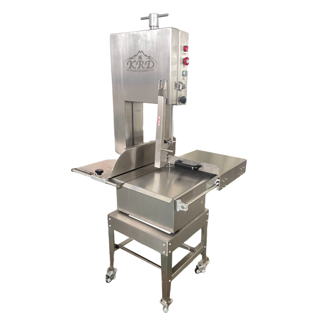 KRD Professional Bone Saw 2400mm, anodized cast aluminium, heavy-duty, hygienic, standing design.