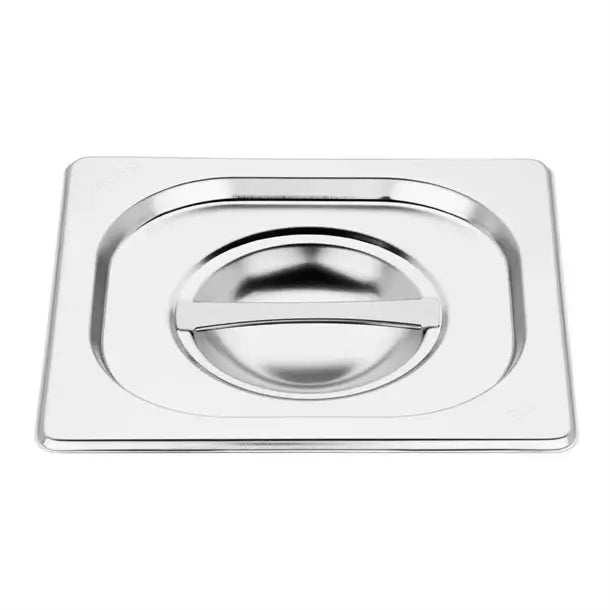 Stainless Steel Gastronorm Pan GN 1/6 Depth 100mm Set with Lids (Pack of 4)
