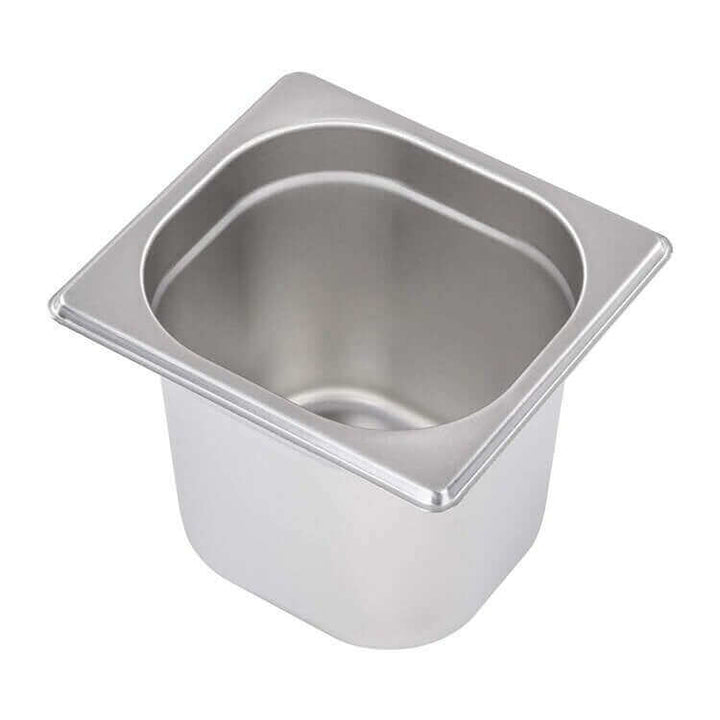Stainless Steel Gastronorm Pan GN 1/6 Depth 100mm Set with Lids (Pack of 4)