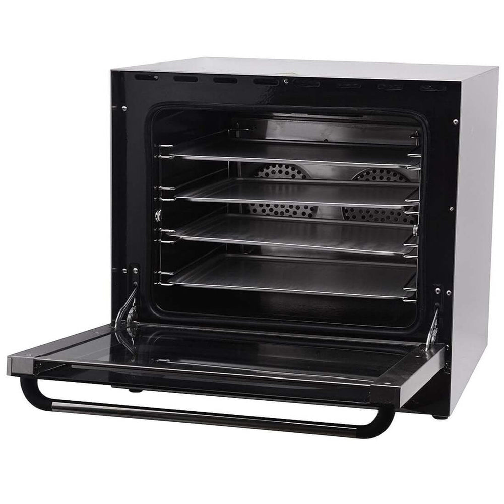 KRD Commercial Electric Convection Oven with Steam & Grill 4 trays 325x450mm YSD4A showing interior and shelves.