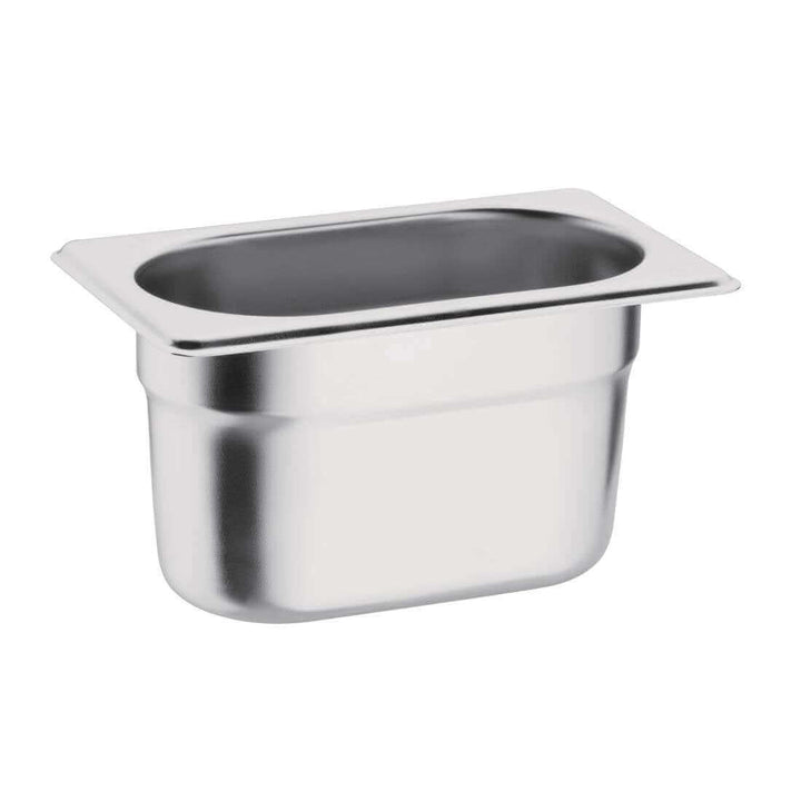 Stainless Steel Gastronorm Pan GN 1/9 Depth 100mm Set with Lids (Pack of 6)