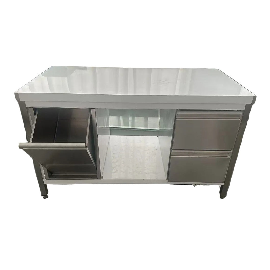 KRD Commercial Stainless Steel Waste Bin 560×400×555mm Soft-Close Tipping Door MER46