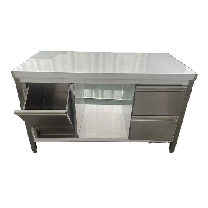 KRD Commercial Stainless Steel Waste Bin 560×400×555mm Soft-Close Tipping Door MER46