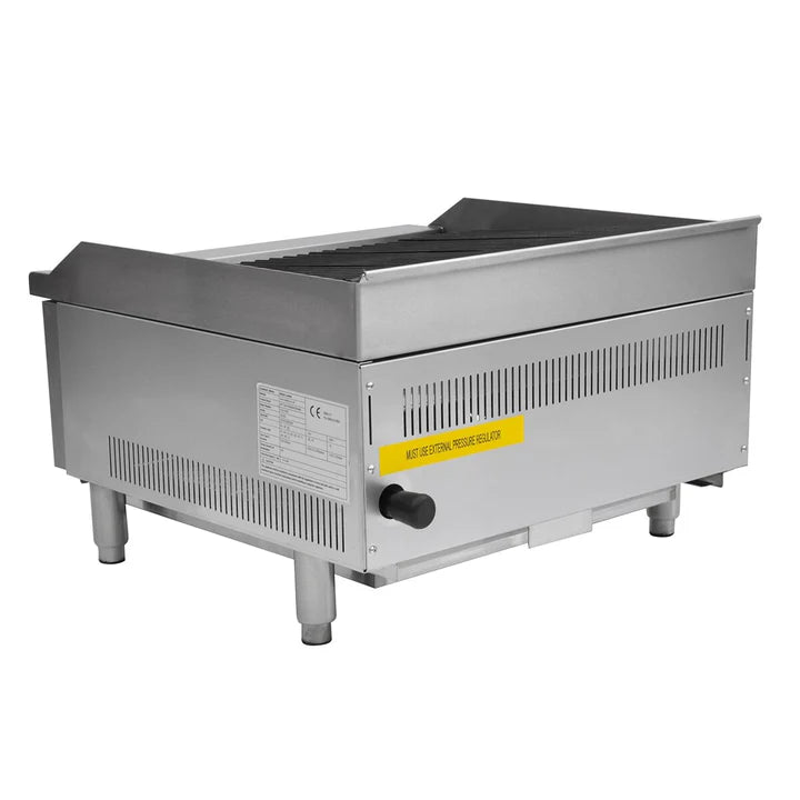 Professional Natural Gas Chargrill 2 burners 15kW ECB24SX 60cm Dual Control