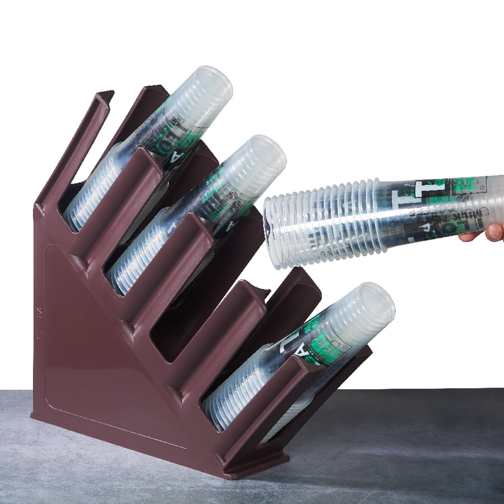 Tilted Cup Holder 4-Slots Polypropylene