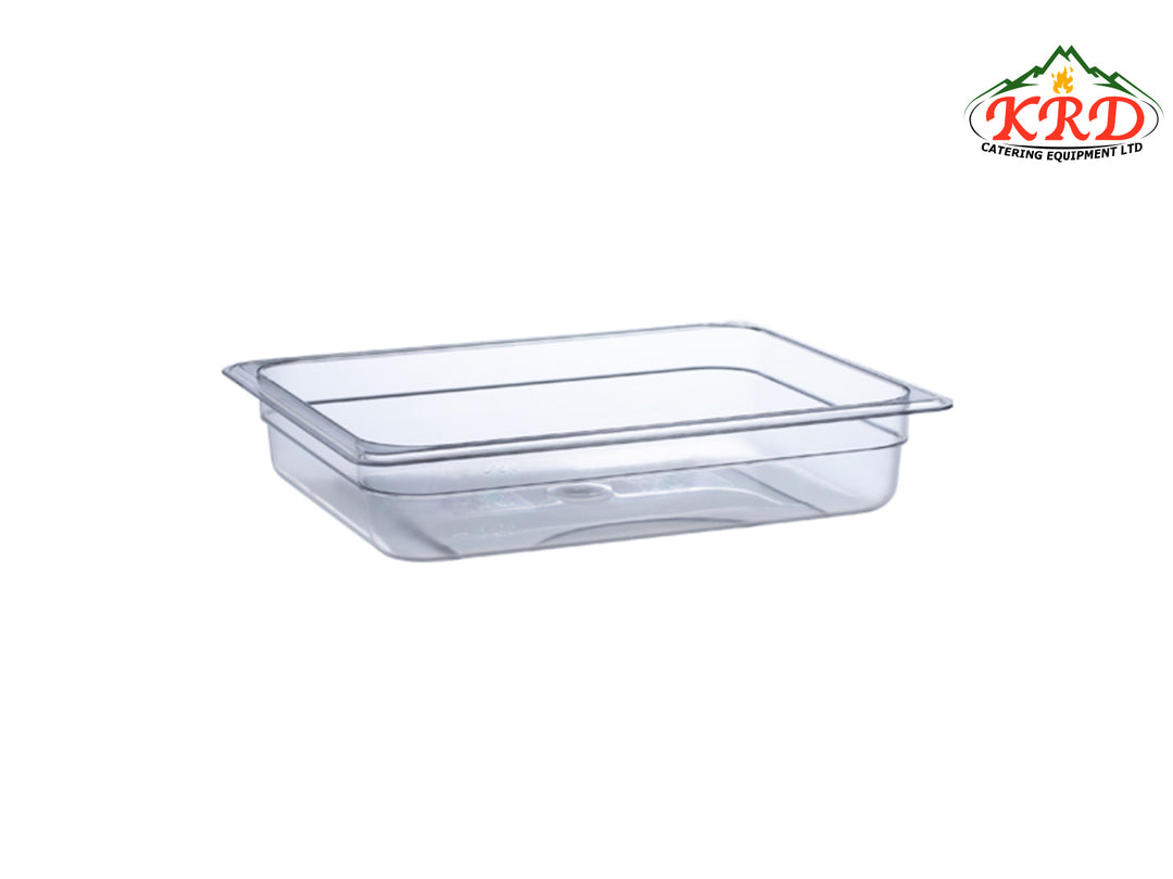 KRD Essentials Polypropylene 1/2 Gastronorm Pan 65mm for safe and hygienic ingredient storage.