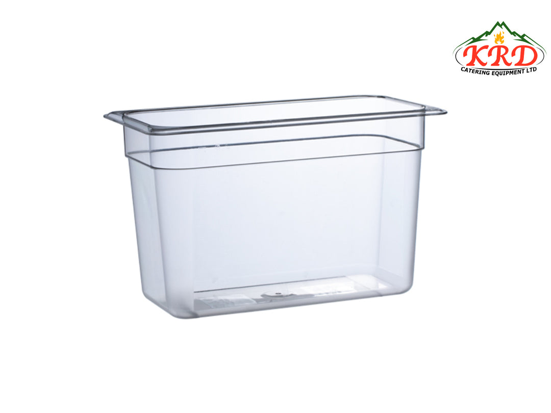 KRD Essentials Polypropylene 1/3 Gastronorm Pan 200mm - durable and BPA-free food storage container