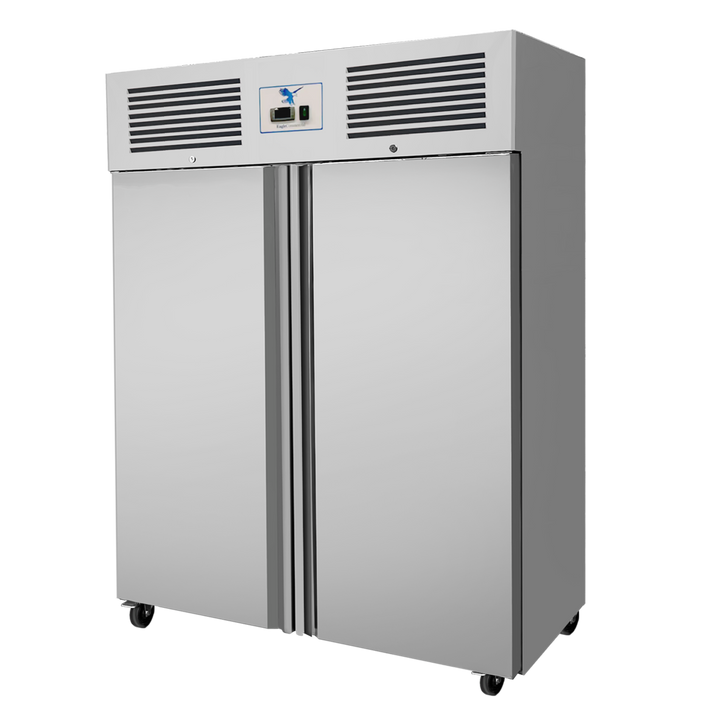 1410 litres Professional Refrigerator Stainless steel Upright cabinet Twin door GN2/1 Ventilated Cooling