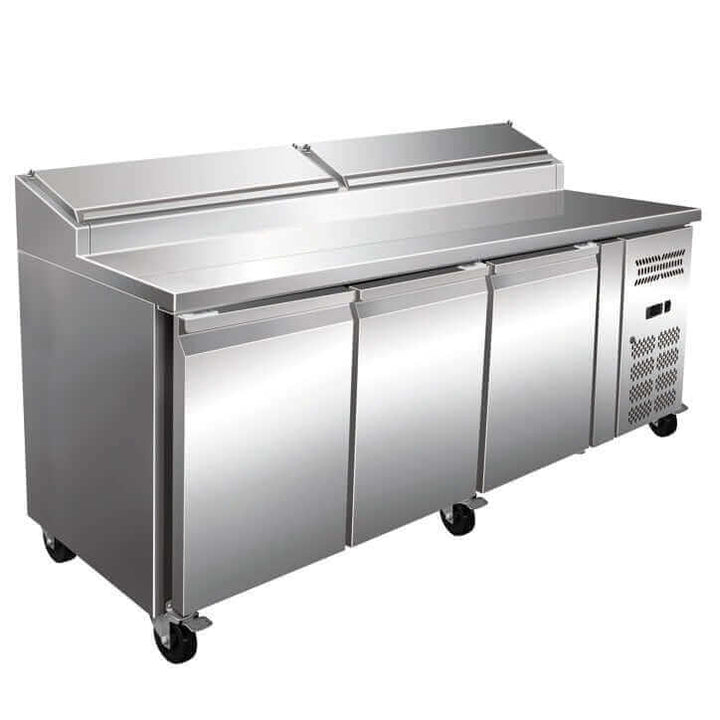 Preparation Counter 3 doors Pizza Toppings Fridge 11xGN1/3 2020x800x1085mm EC3800