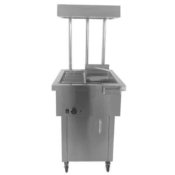 KRD Free Standing Chips Scuttle Dump Bagging & Warming Station