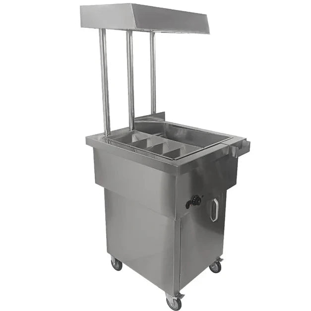 KRD Free Standing Chips Scuttle Dump Bagging & Warming Station