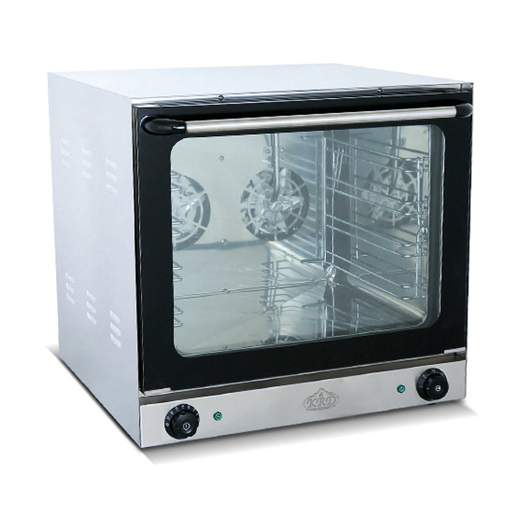 KRD Commercial Convection Oven with Steam Perspective convection oven 2.6KW KR-4A, stainless steel, multi-layer baking capability