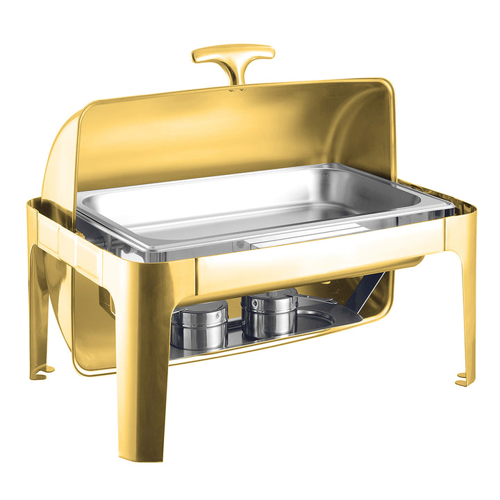 KRD Gold Chafing Dish GN1/1 Stainless steel 9 litres 600x350x320mm Folding Frame