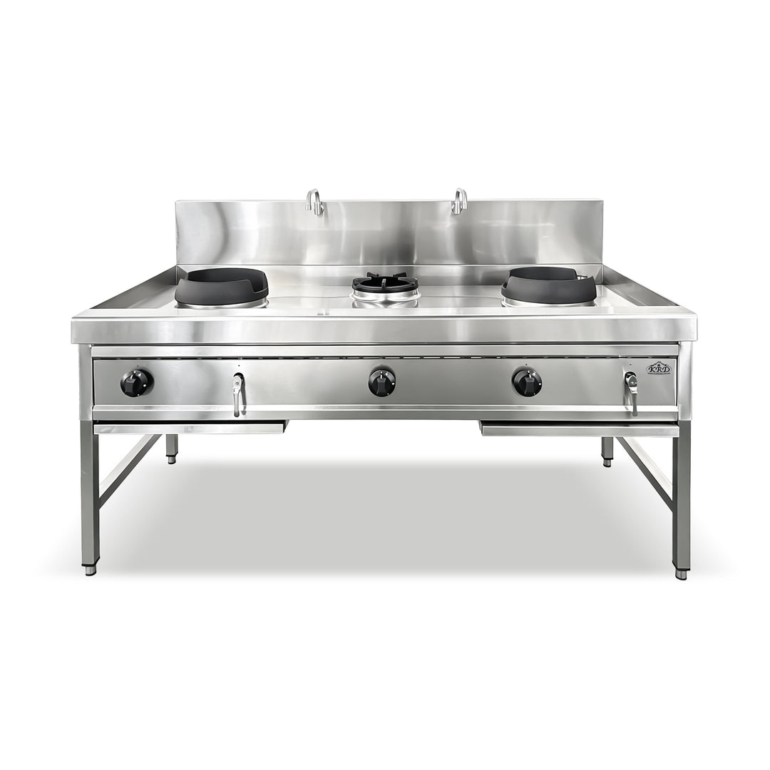 KRD Commercial ree-Furnace Cooking Stoves NG with LPG jets 1800*900*1140mm TH-W2+V1