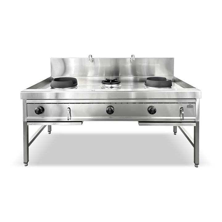 KRD Commercial ree-Furnace Cooking Stoves NG with LPG jets 1800*900*1140mm TH-W2+V1