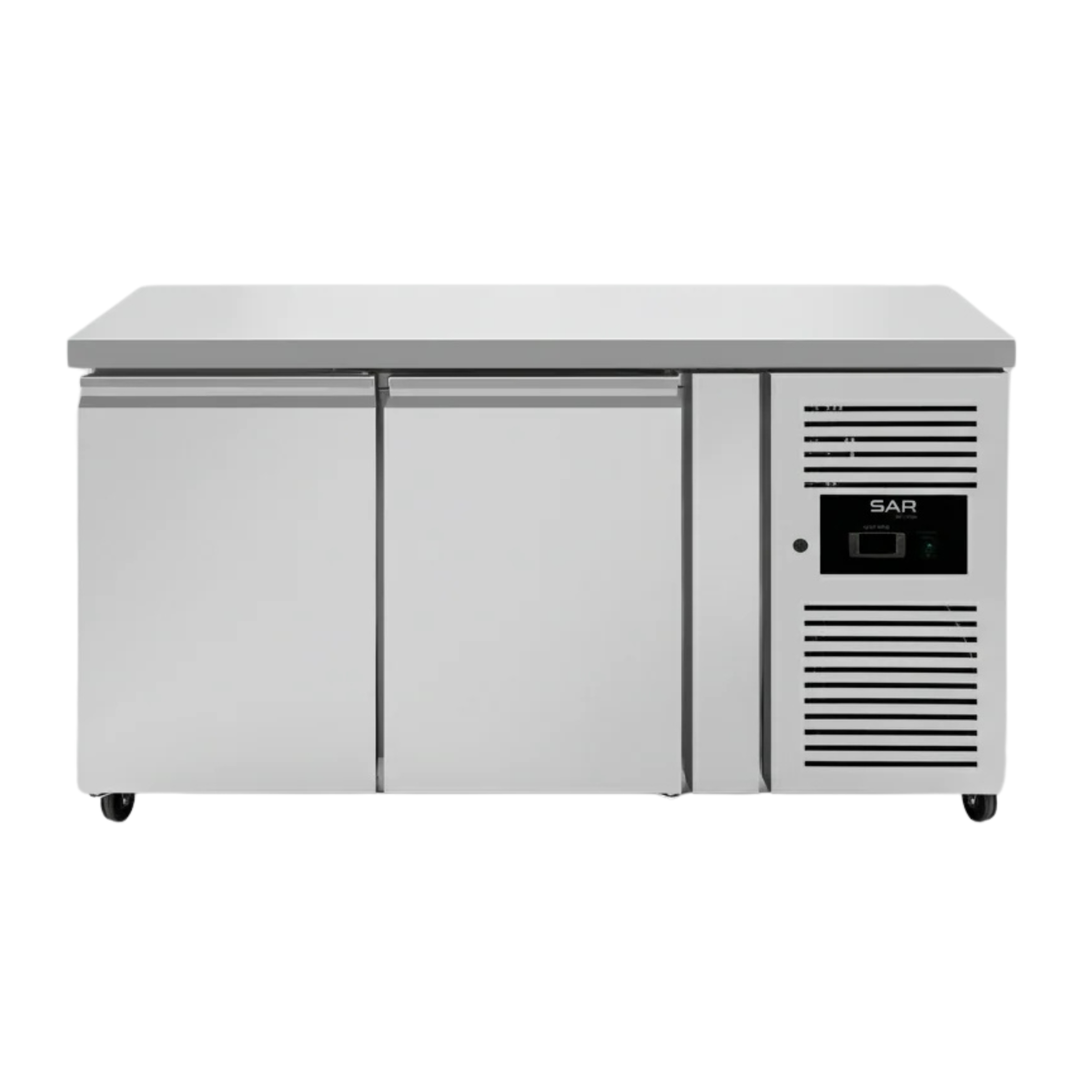 KRD Commercial Refrigerated Counter 2 doors Depth 700mm, stainless steel, features 2 self-closing doors and digital temperature control.