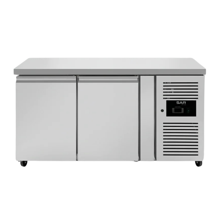 KRD Commercial Refrigerated Counter 2 doors Depth 700mm, stainless steel, features 2 self-closing doors and digital temperature control.
